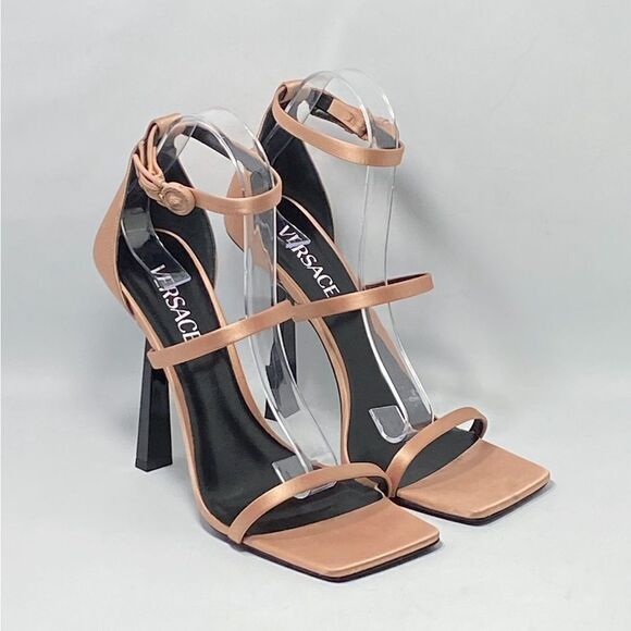 Versace 3 Strap Satin Sandals size 41 - Picture 2 of 13